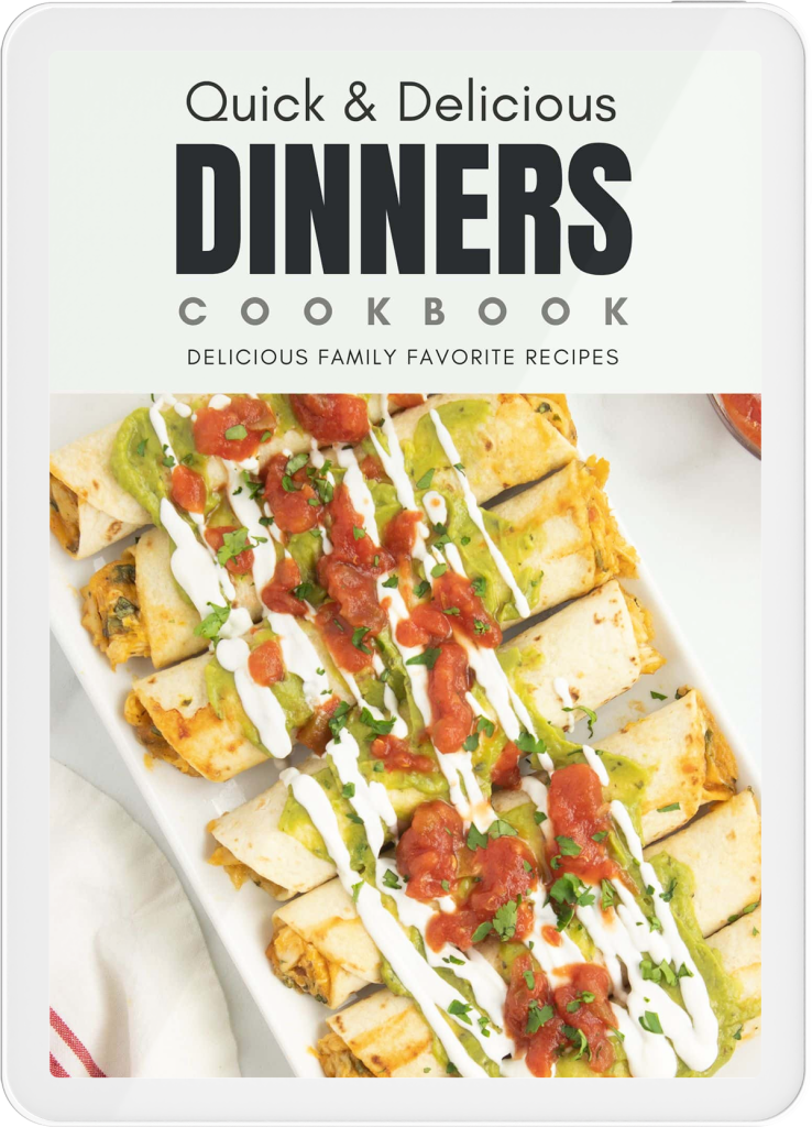 Quick & Delicious Dinners ebook cover.